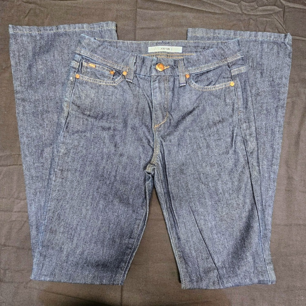 Joe's Jeans Muse Otis Flare Leg Jeans Size 28 Dark Wash Denim Long Inseam 34
